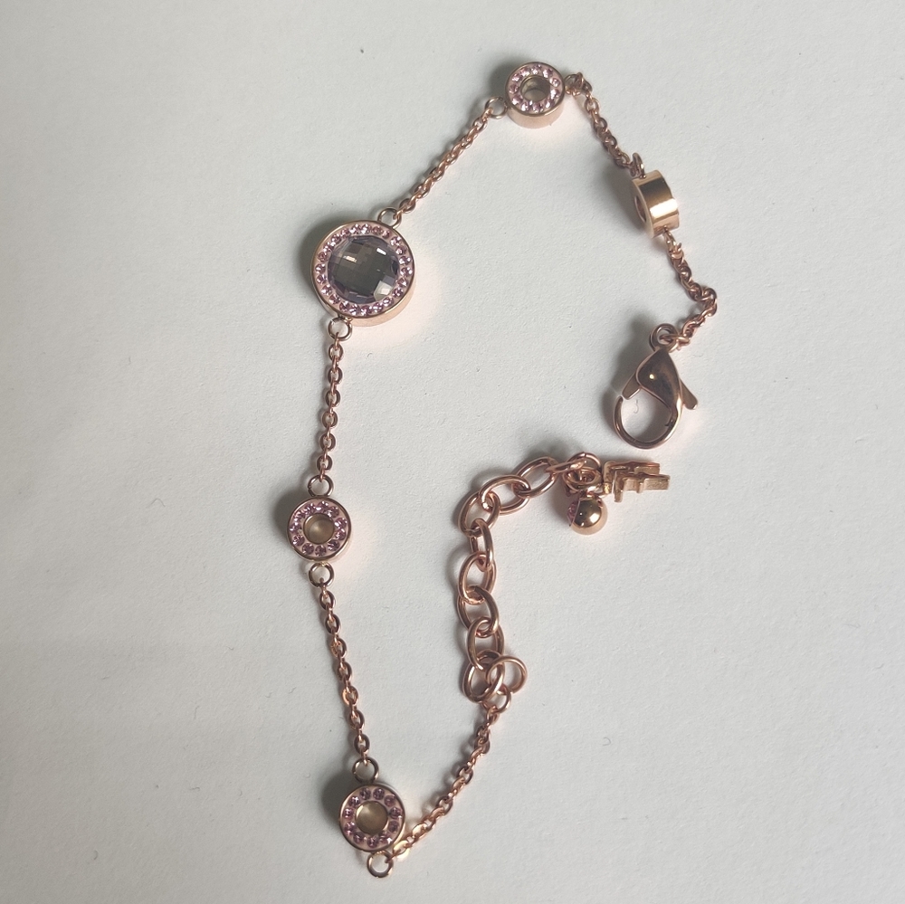 Folli Follie Crystal Rose Gold Tone Bracelet